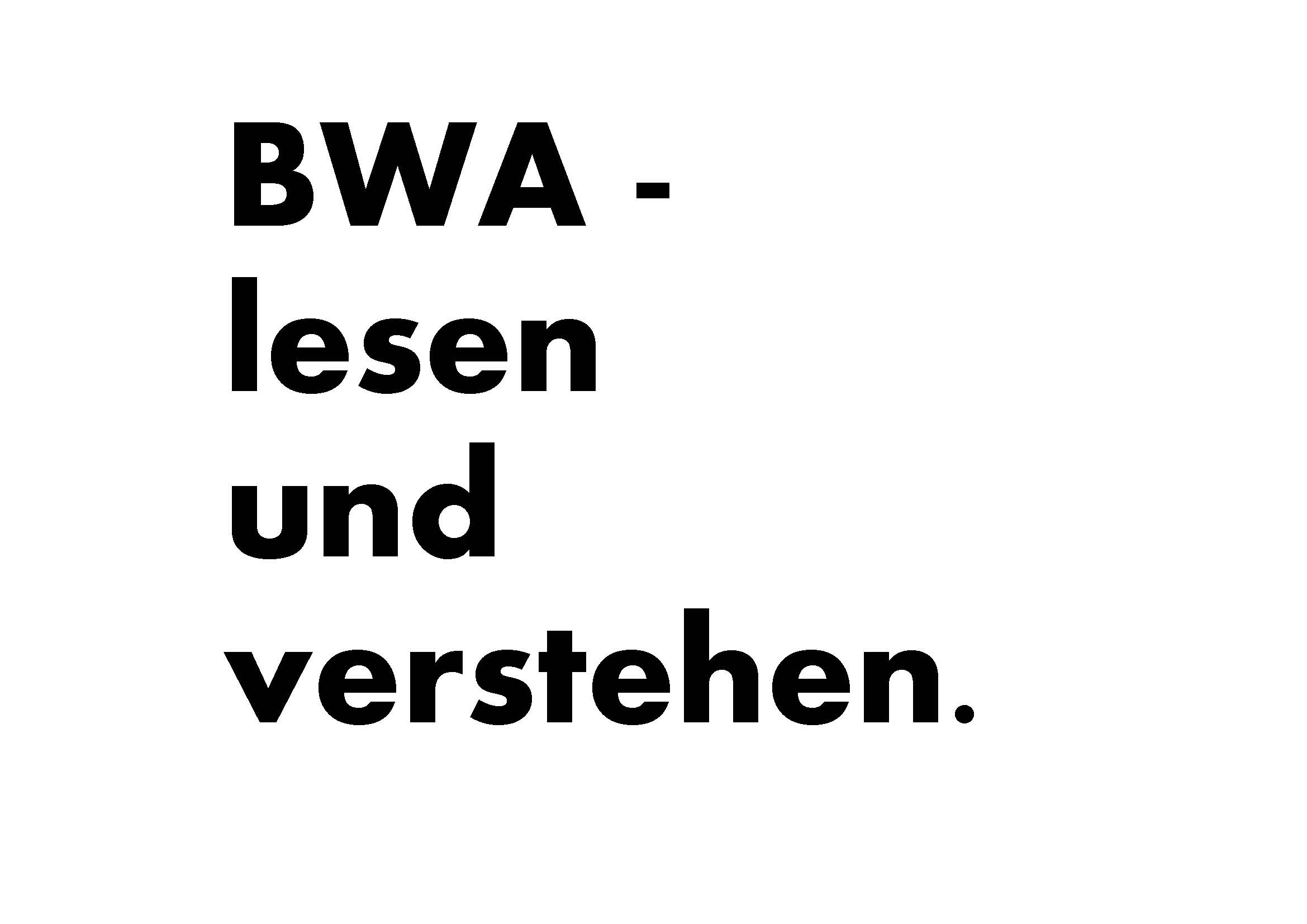 BWA - lesen und verstehen